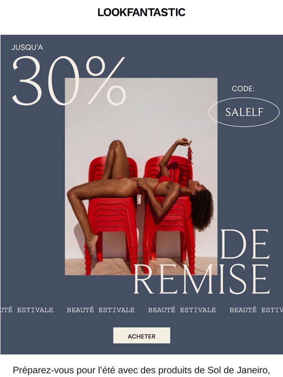 Beauté estivale | Jusqu'à 30 % de remise