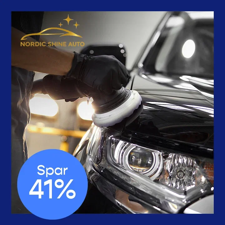 Polering og vask av bilen hos Nordic Shine Auto