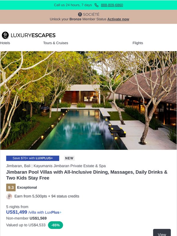 Bali Pool Villas by Kayumanis w. All-Inclusive Dining & 2 Kids Stay Free
