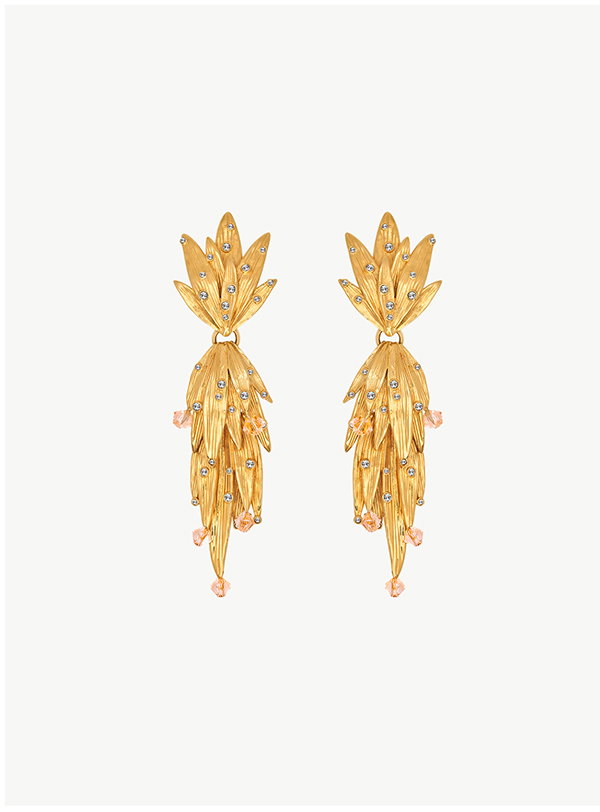 Palm Leaf Clip-On Earrings