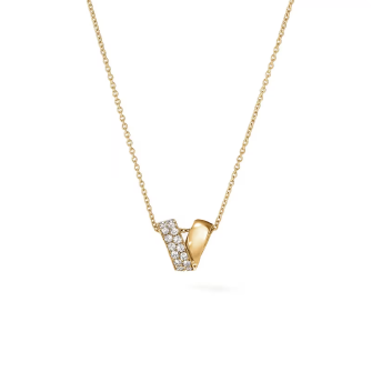 Hearts on Fire 18K Yellow Gold Inside Out 0.40cttw Diamond Pendant Necklace