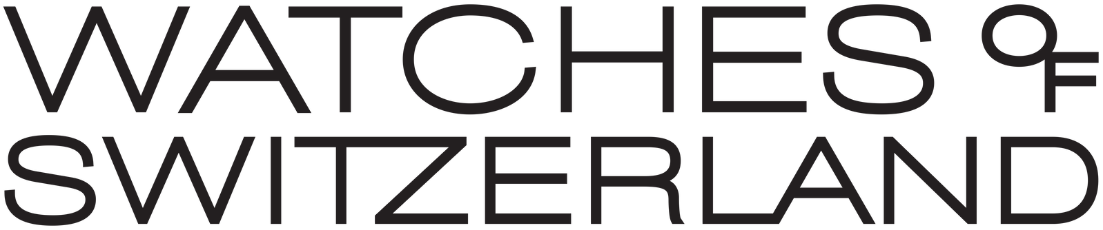 Watches of Switzerland Stacked Logo in Black