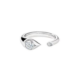 Hearts on Fire 18K White Gold LU 0.50cttw Diamond Open Droplet Ring