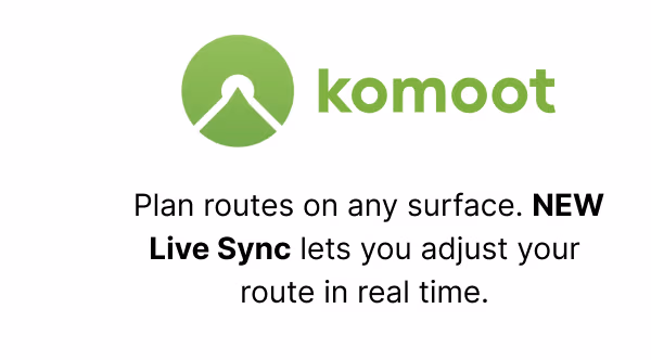 Komoot | Plan routes on any surface. NEW Live Sync lets you adjust your route in real time.