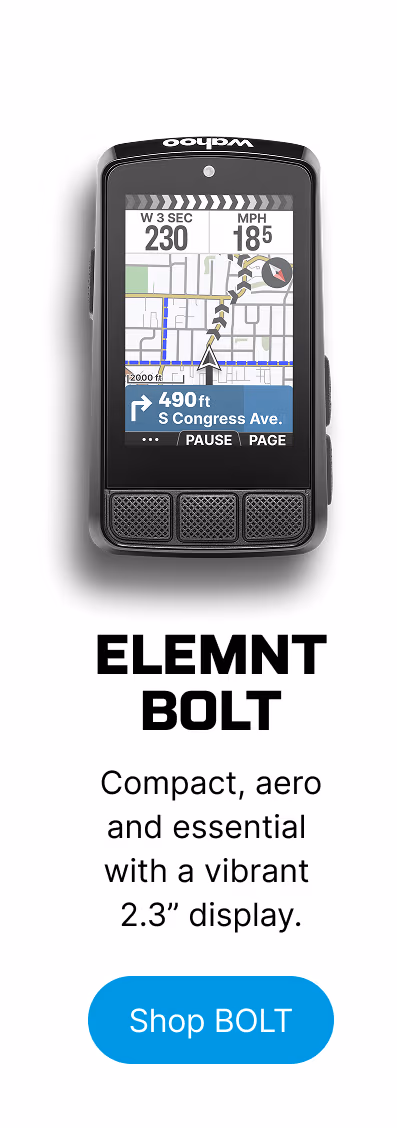 ELEMNT BOLT | Compact, aero and essential with a vibrant 2.3” display. | Shop BOLT