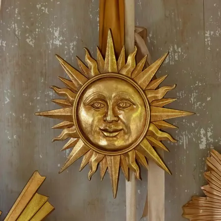 Golden Sun Wall Medallion