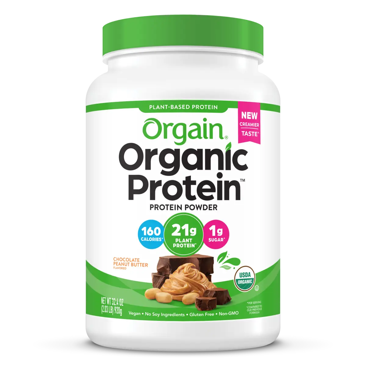Image of Organic Protein™ Plant Based Protein Powder - Chocolate Peanut Butter