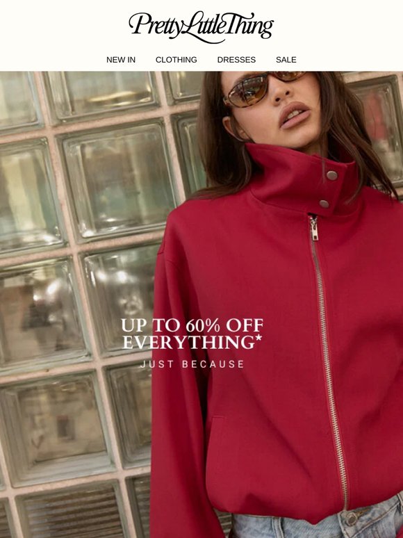 Take up to 60% off everything