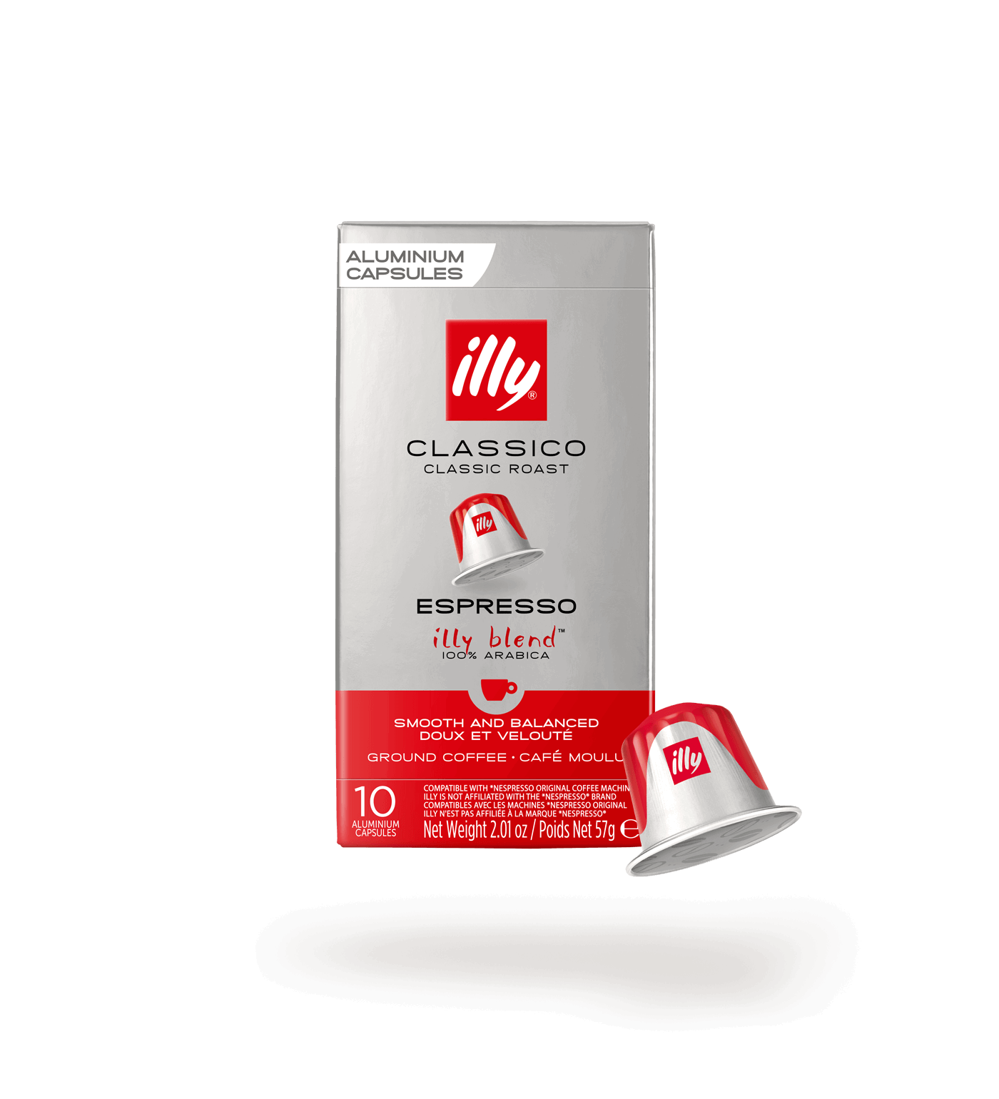 Box of Espresso Compatible* Capsules Classico coffee