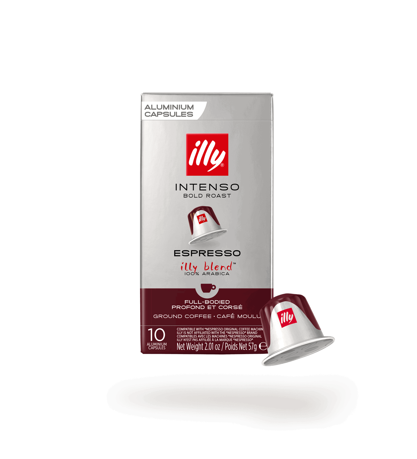 tin of Espresso Compatible* Capsules Intenso coffee