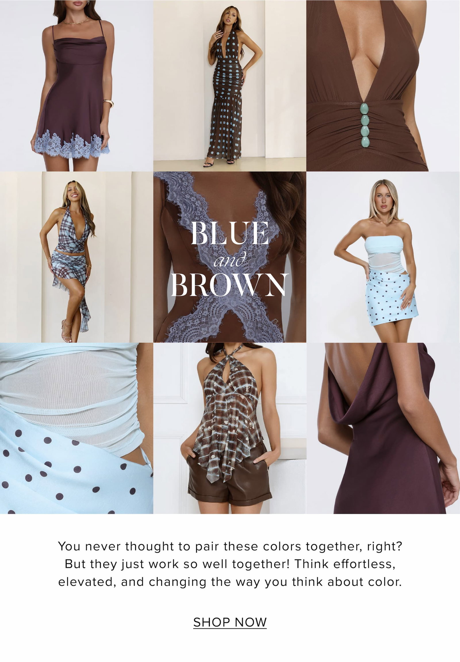 BROWN AND BLUE