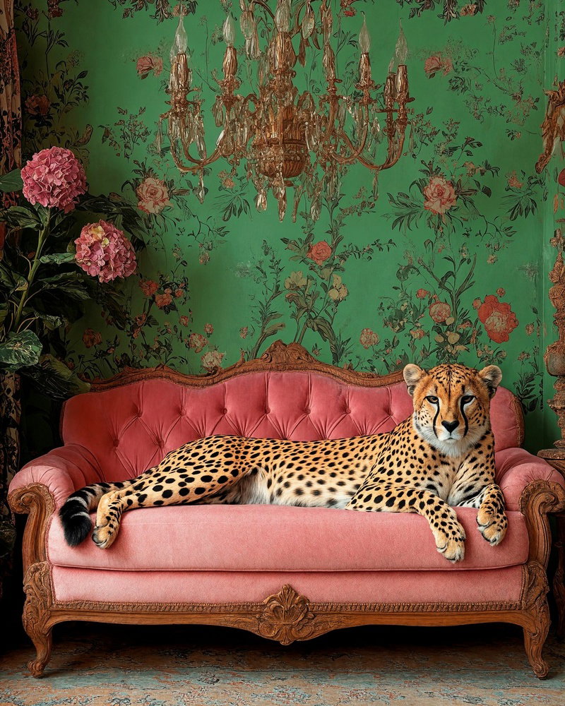 Cheetah On A Sofa by WolfBoy Art