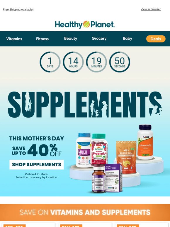 ⌛ Ends tomorrow: Mother's Day Sale- save up to 40%!