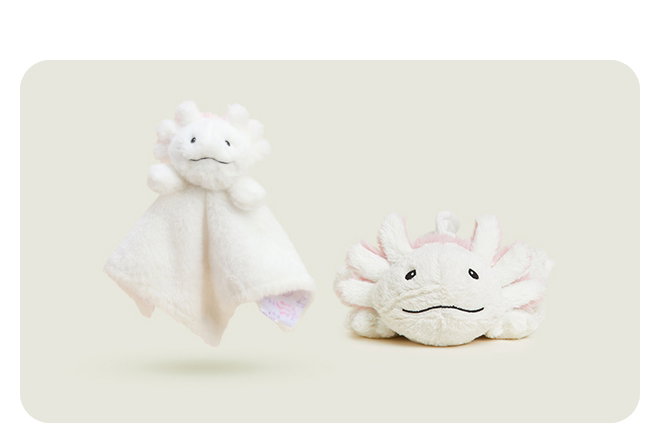 Axolotl Lovey Blanket Warmies and Axolotl Warmies. Shop now.