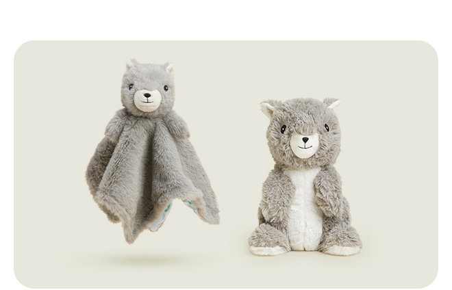 Gray Squirrel Lovey Blanket Warmies and Squirrel Warmies. Shop now.
