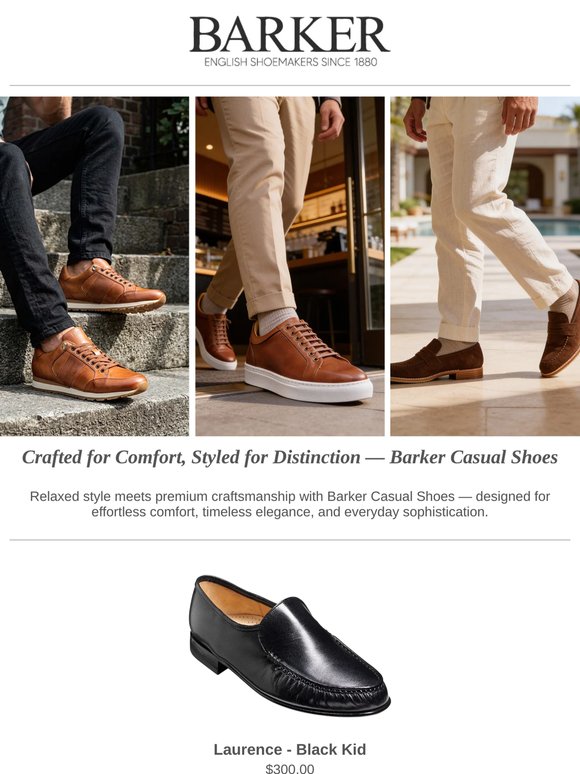 Relaxed Style, Premium Finish — Discover Barker Casual Shoes