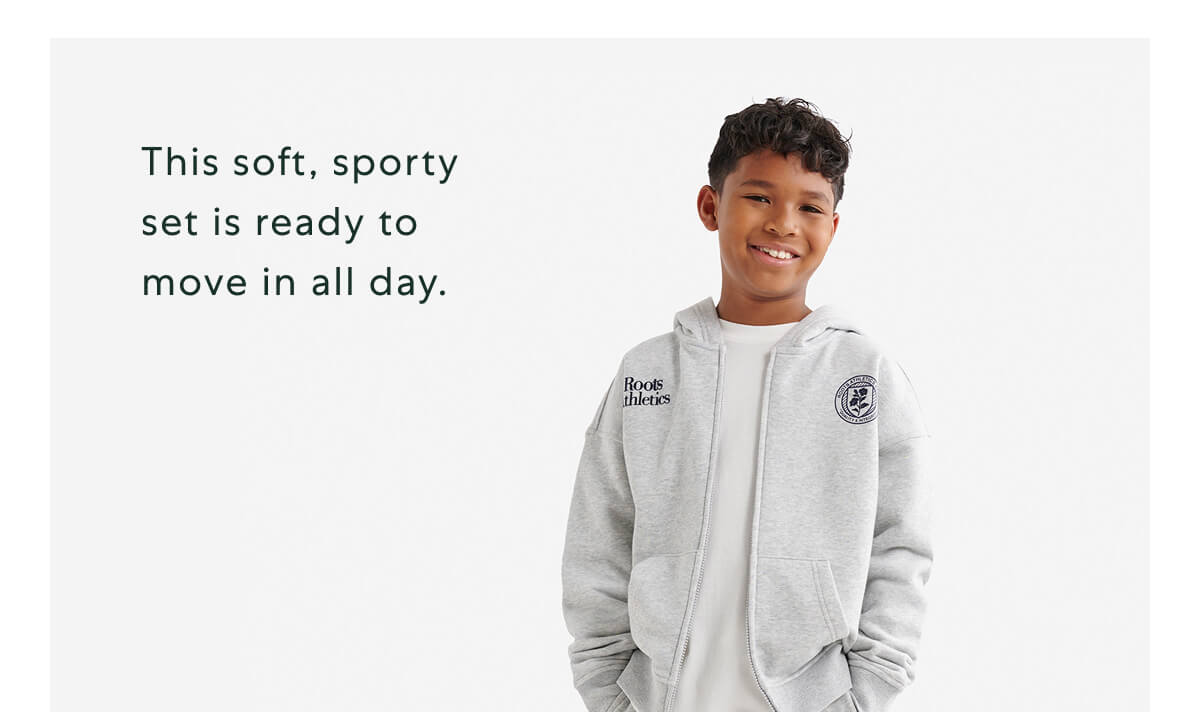 This soft, sporty set is ready to move in all day.  -  Kids Summer League Full Zip Hoodie