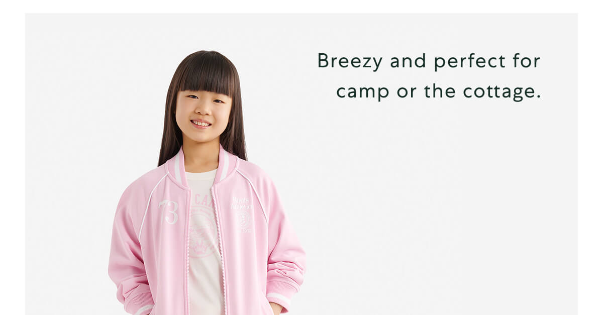 Breezy and perfect for camp or the cottage.  -  Kids Summer League Track Jacket