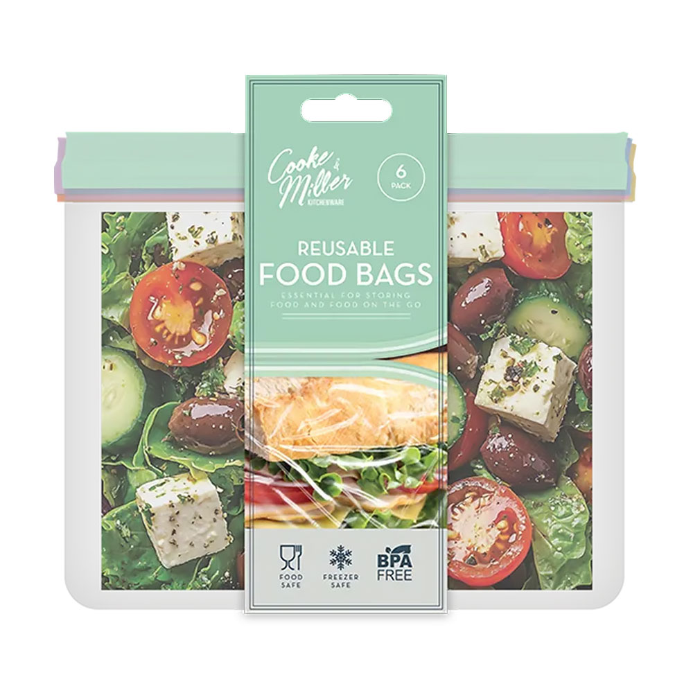 Cooke & Miller Reusable Food Bags 6pk - £4.99 delivered