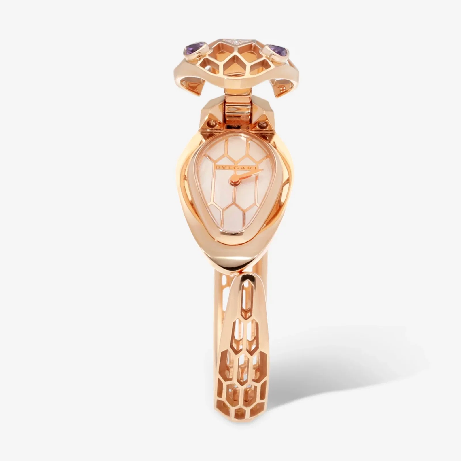Image of Bulgari Serpenti Misteriosi Secret 18K Rose Gold Diamond Quartz Ladies Watch 102753