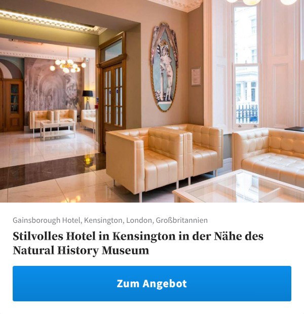 Stilvolles Hotel in Kensington in der Nähe des Natural History Museum