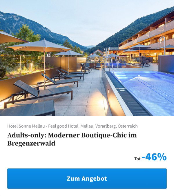 Adults-only: Moderner Boutique-Chic im Bregenzerwald