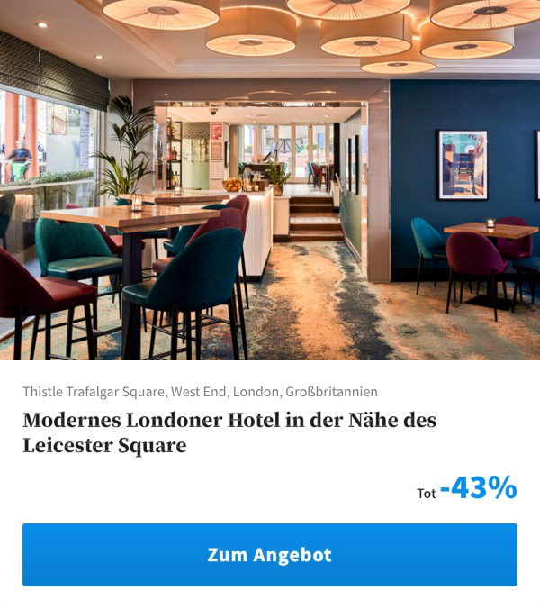 Modernes Londoner Hotel in der Nähe des Leicester Square