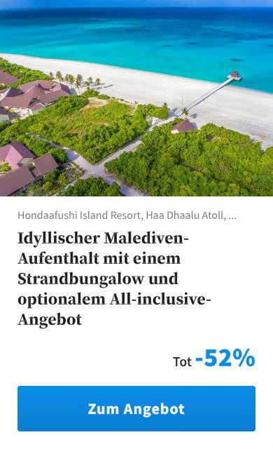 Idyllischer Malediven-Aufenthalt mit einem Strandbungalow und optionalem All-inclusive-Angebot