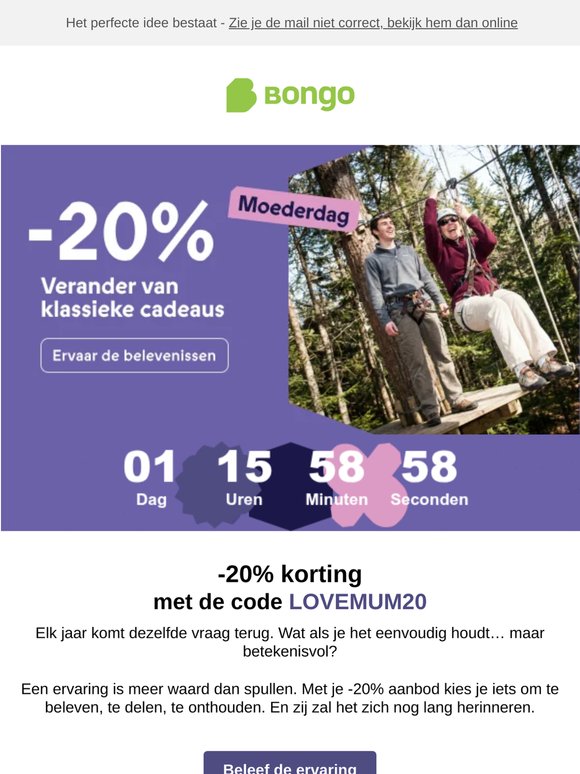 Nog steeds -20% om haar te verrassen 🎁