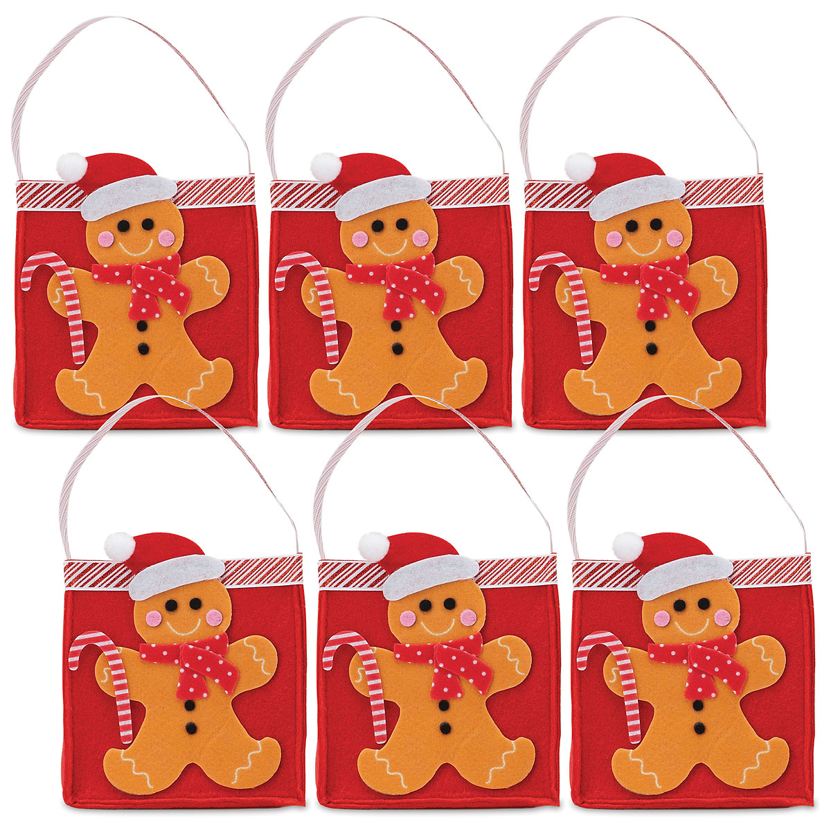 Image of Gingerbread Felt Treat Bags