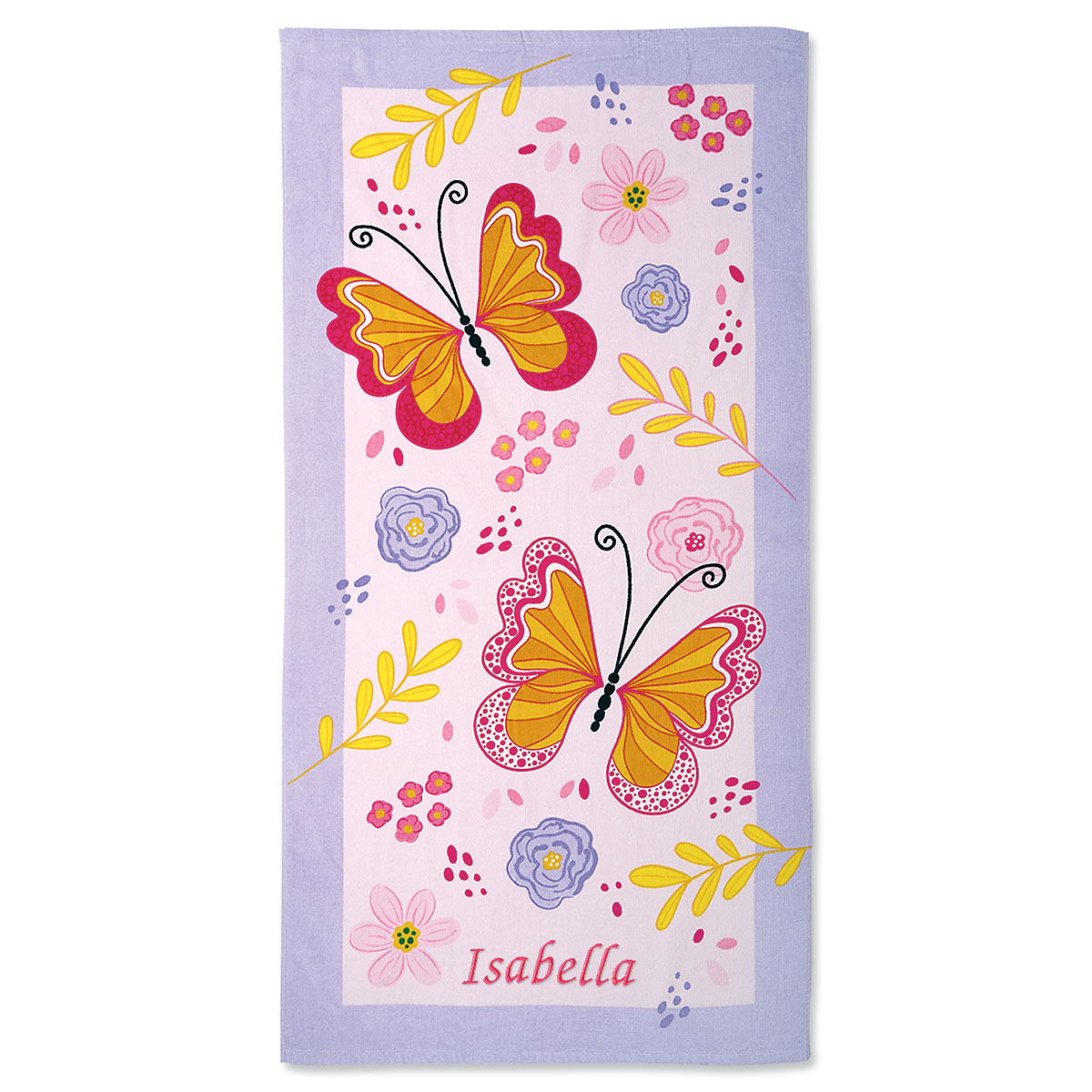 Image of Butterflies Personalized Towel