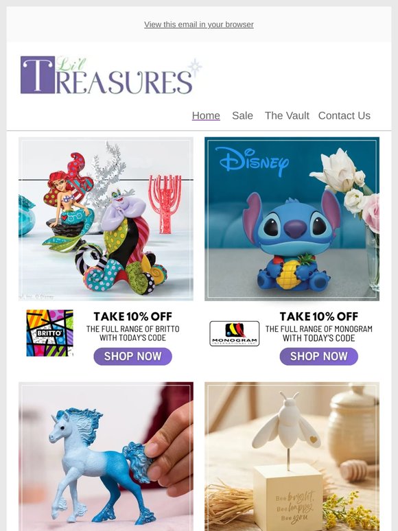 On Sale Tonight 💜 Disney by Britto | Monogram | Schleich | House of Sentiments