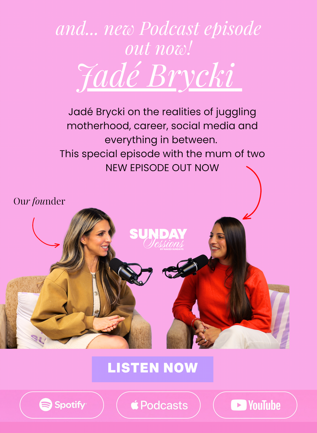New Sunday Sessions Podcast episode with Jade Tunchy