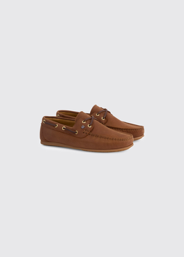 Neptune Women's Soft Leather Deck Shoe - Caramel