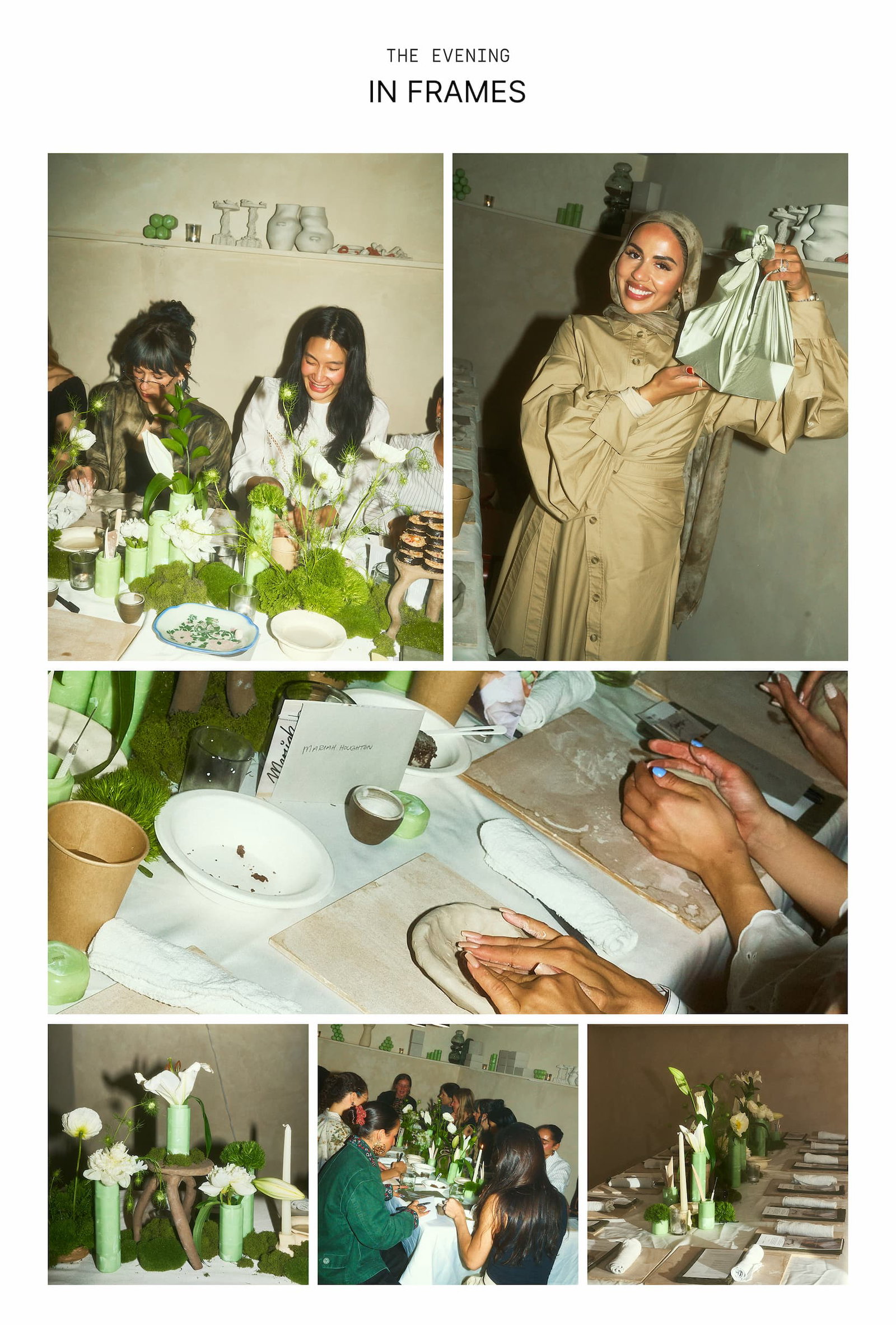 Click to shop The Jade Collection. The Evening in frames. Images of people at the Jade event.