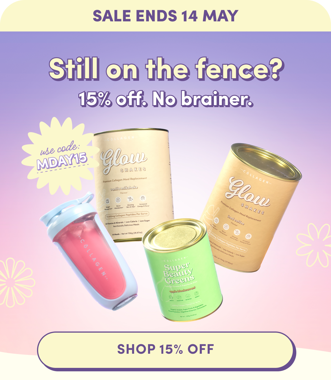 Treat yourself to the glow with 15% off