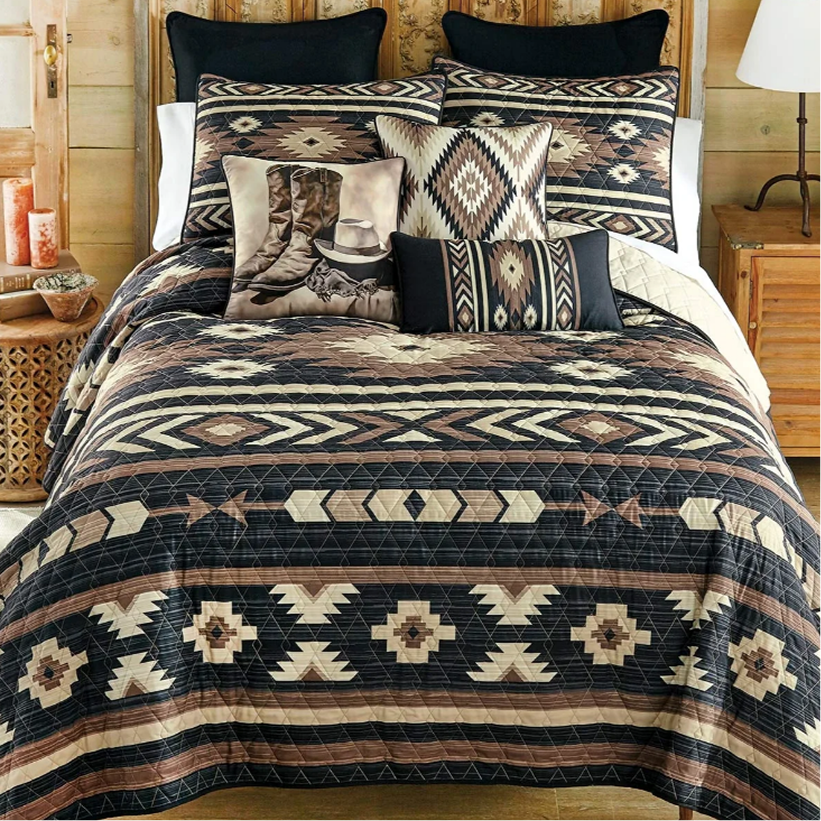 Western Mocha Quilt Bedding Collection