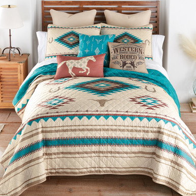 Image of Southwest Ranch Quilt Bed Set - Queen