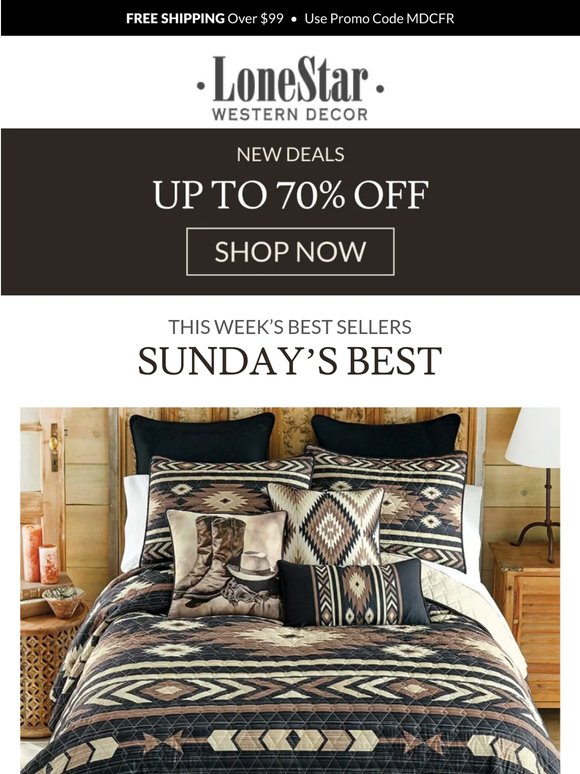 Sunday’s Best Is Ridin’ In 🤠 + Up To 70% OFF Deals