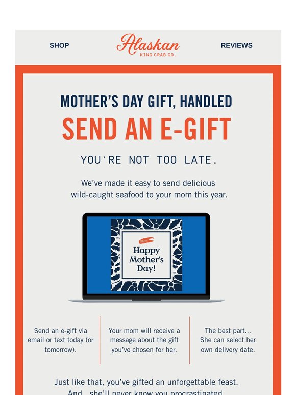 You're Not Too Late, Shop For Mom