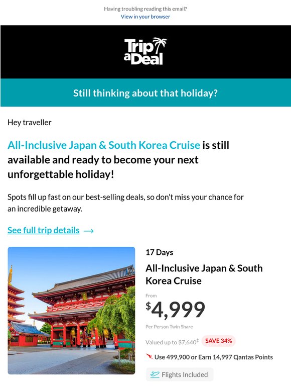 Don't miss out on your All-Inclusive Japan & South Korea Cruise deal!