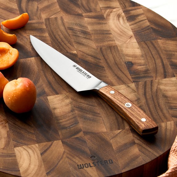 German steel with a natural wood handle