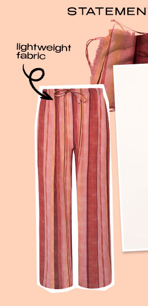 Striped Wide Leg Trousers