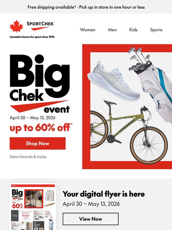 Big Chek Event: Clothing & shoe deals 👟