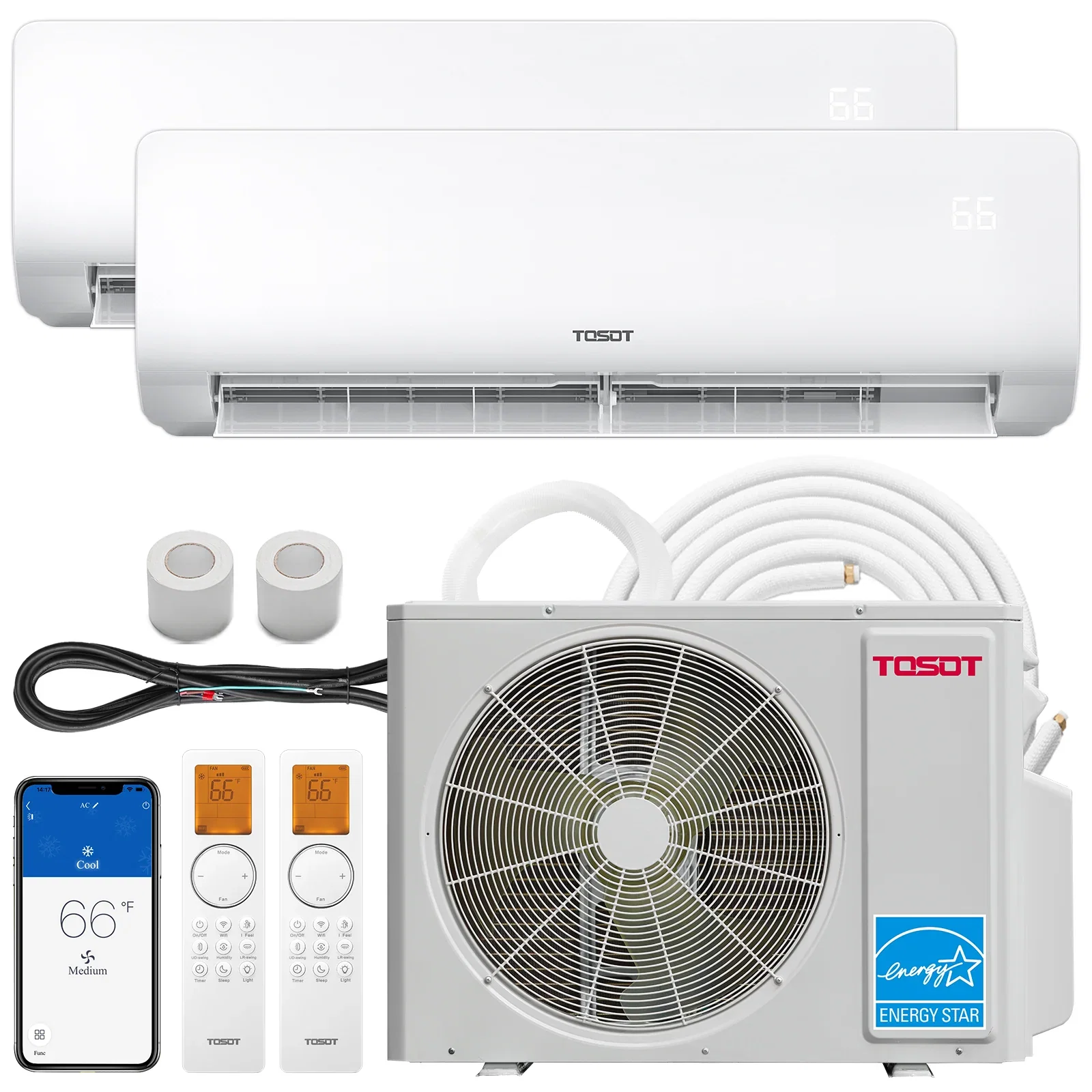 Image of 24,000 BTU Dual Zone Mini Split Air Conditioner - Heat Pump