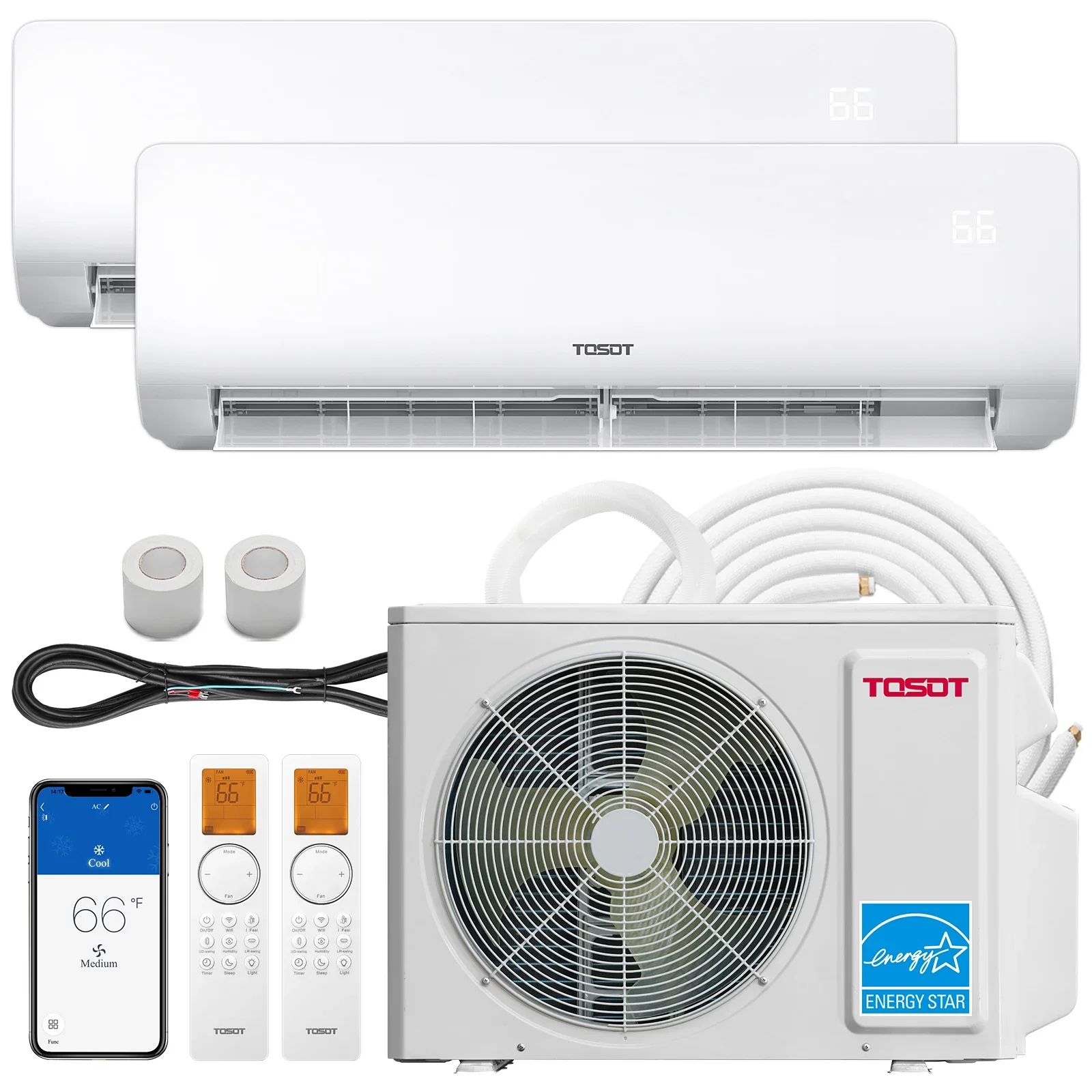 Image of 18,000 BTU Dual Zone Mini Split Air Conditioner - Heat Pump