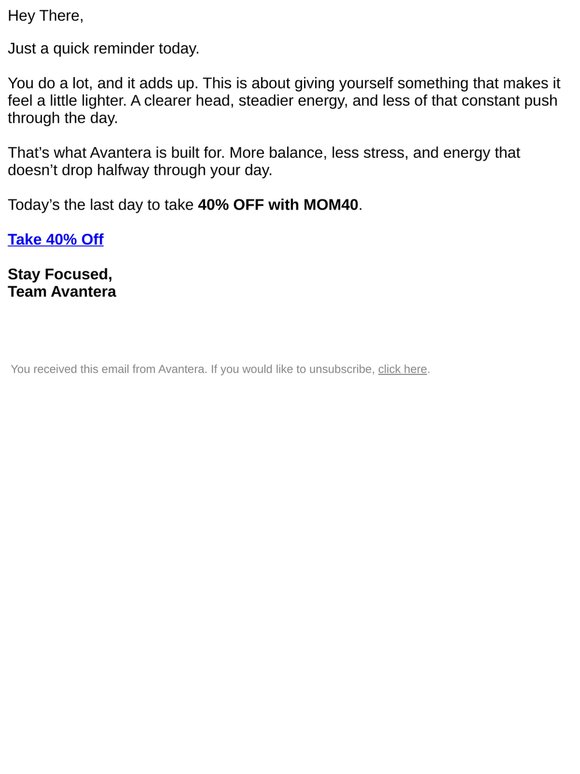 ⌛ Last Day: 40% Off With MOM40