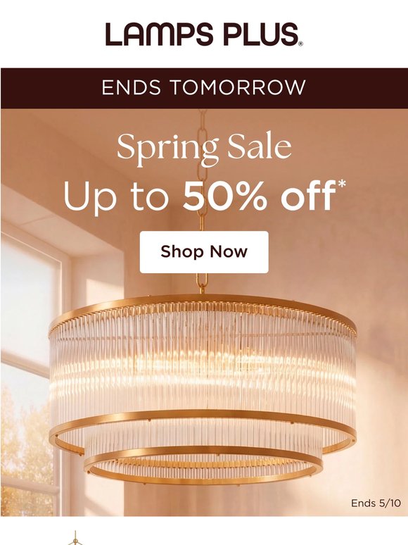 Ends Tomorrow! Up to HALF Off