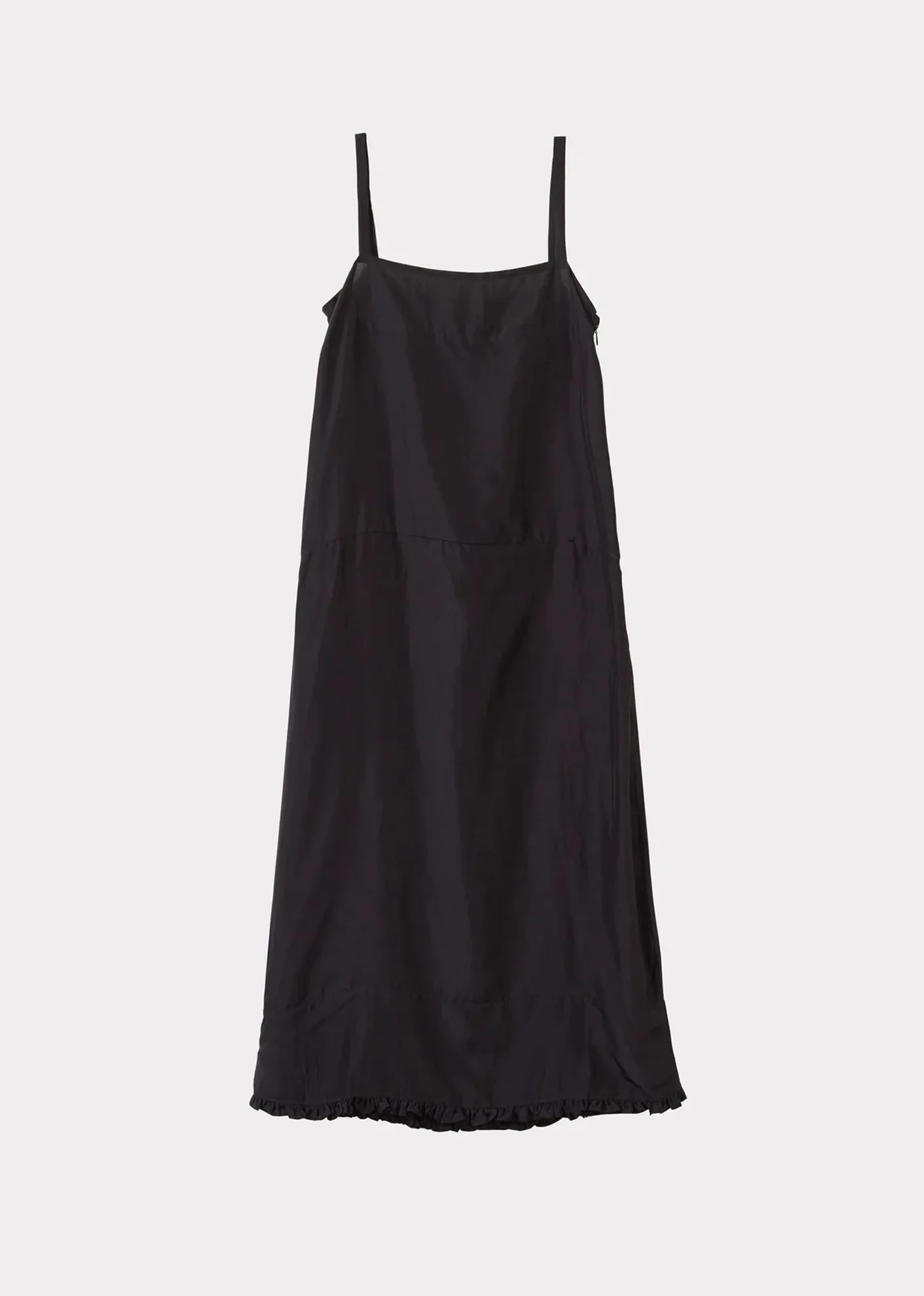 Image of WOMEN'S A-LINE SLIP DRESS - BLACK