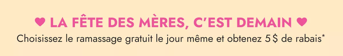 Ramassage gratuit le jour même